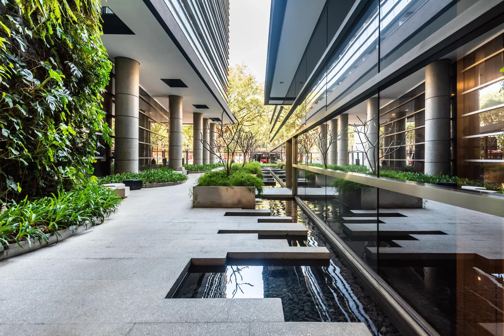 Leisure areas of Setin República condominium in São Paulo city center